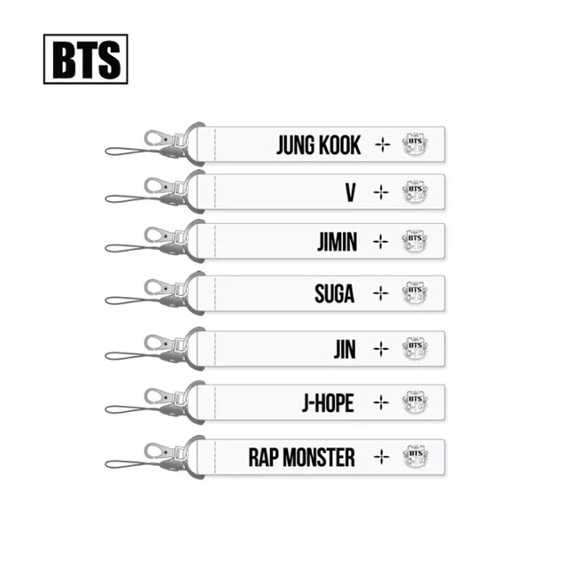 NAMETAG BTS Màu trắng có logo BTS