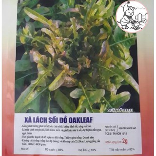 HẠT XÀ LÁCH SỒI ĐỎ OAKLEAF - GÓI 2 GRAM