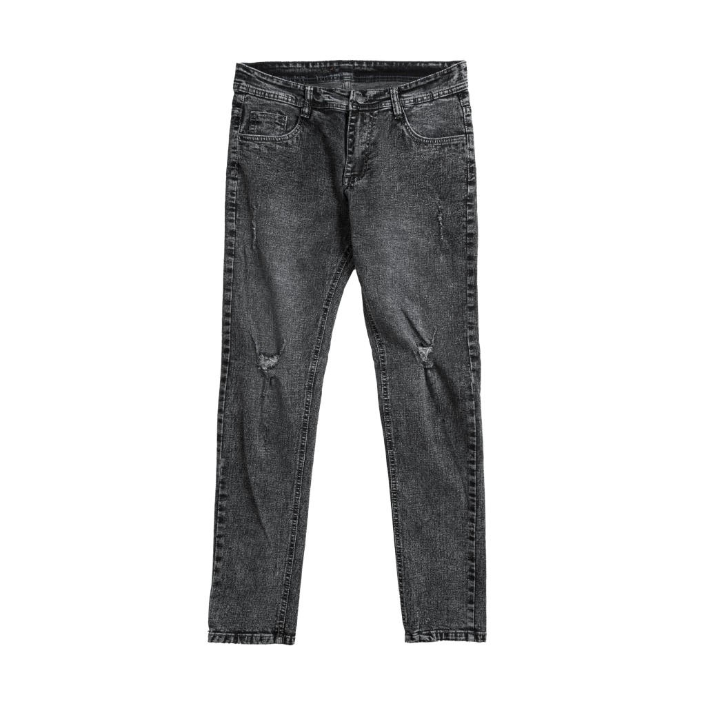 Quần Grey Slim Fit Distressed Jean