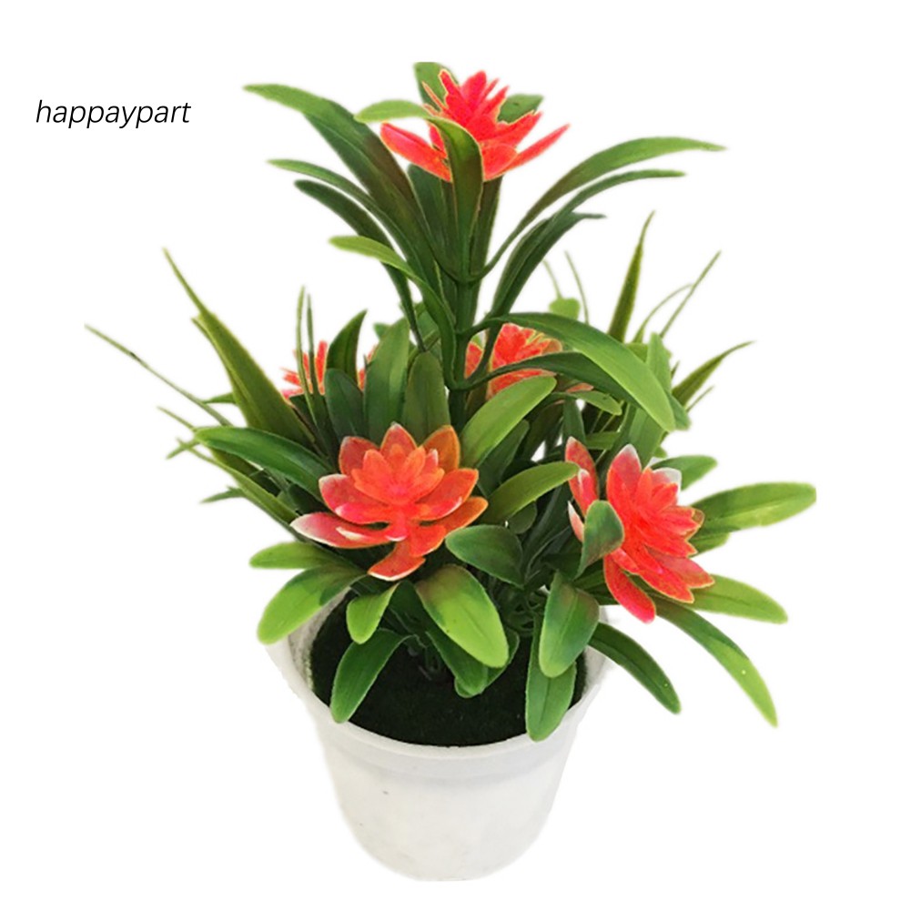 ❂RXJJ❂Artificial Fake Lotus Flower Potted Plant Bonsai Wedding Party Garden Home Decor