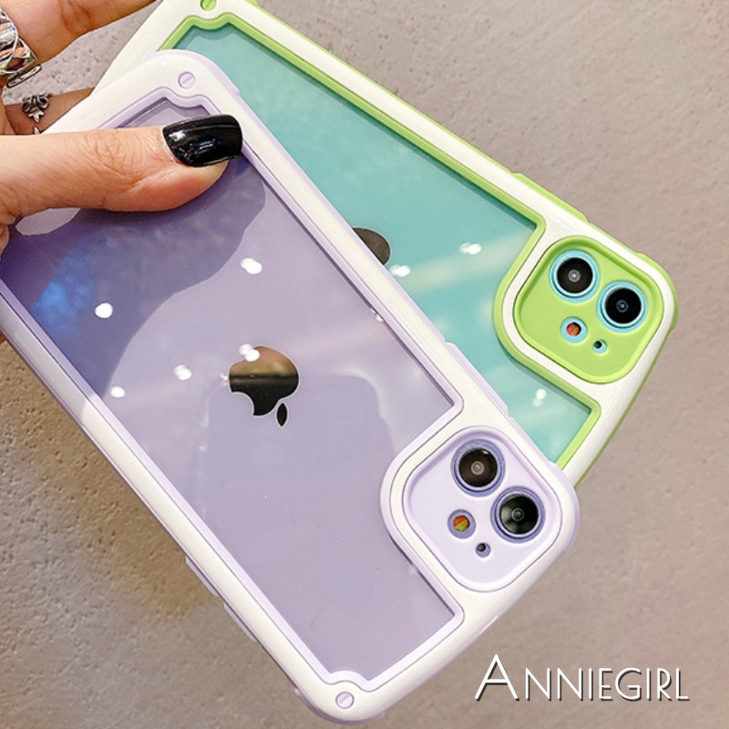 Ốp lưng từ TPU mềm bảo vệ camera màu kẹo đơn giản cho IPhone 12 11 Pro Max X Xs Max XR 8 7 Plus SE 2020 | BigBuy360 - bigbuy360.vn