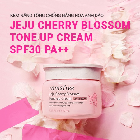 Kem dưỡng trắng da, nâng tông Innisfree Jeju Cherry Blossom Tone-up Cream SPF 30 PA++ - 50ml