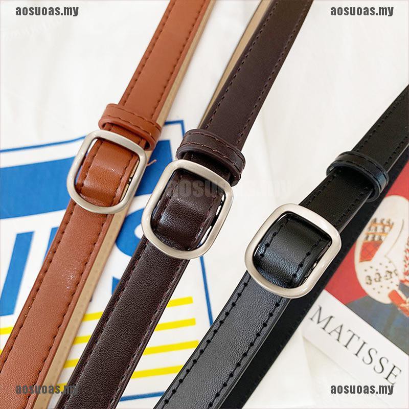 Thắt Lưng Da Bản Nhỏ Phối Khóa Kim Loại Đơn Giản Thời Trang Cho Nữ | BigBuy360 - bigbuy360.vn