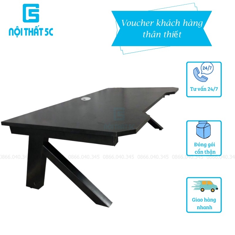 Bàn Gaming gấp gọn chân chữ K thiết kế đặc biệt, bàn học tập làm việc để máy tính đa năng tiện dụng