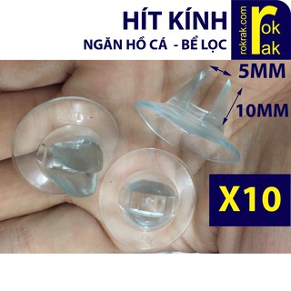 Combo 10 Hít kính giữ vách Ngăn Hồ cá bể lọc chắc chắn