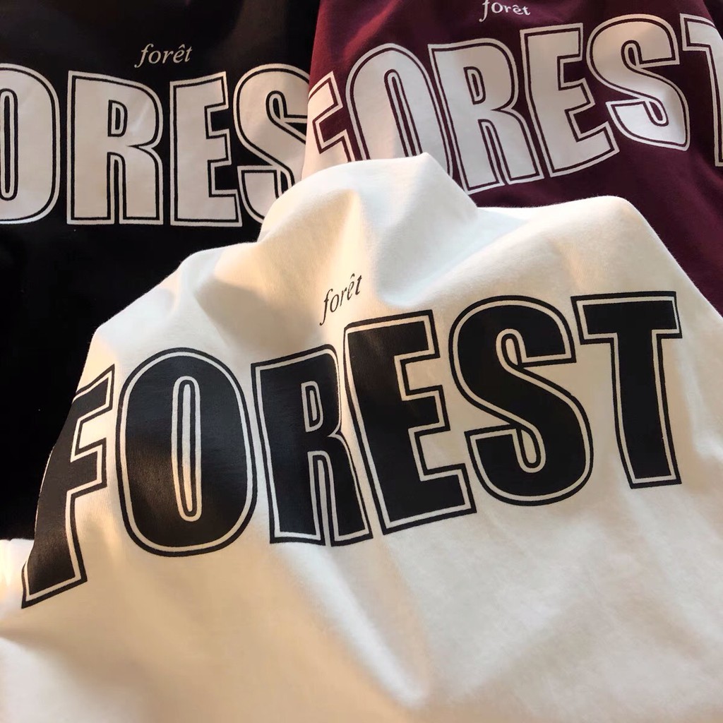 [Mã FAMARAL1 giảm 10K đơn 50K] Áo thun tay lỡ form rộng - phông nam nữ cotton oversize - T shirt Forest b - 2N Unisex