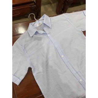 Áo sơ mi xốp kẻ dọc Nutcloset