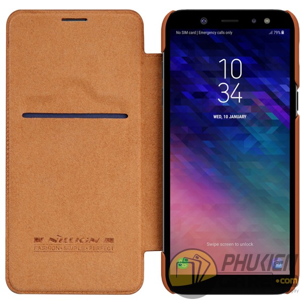 Bao da Galaxy A6 - A6 plus 2018 chính hãng Nillkin QIN Leather