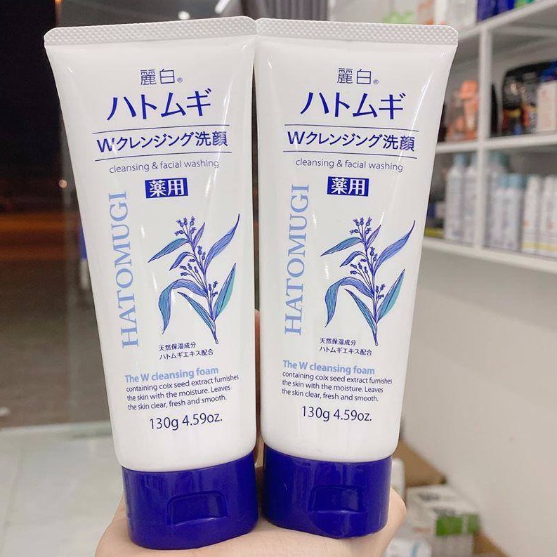 Sữa rửa mặt trắng da Hatomugi Cleansing Foam hạt Ý Dĩ 130gr