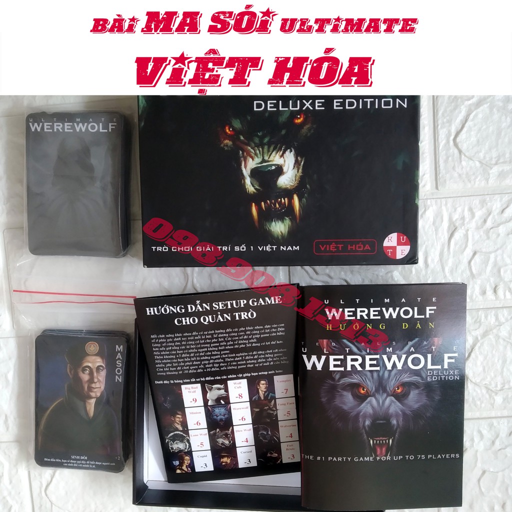 Bài ma sói ultimate deluxe việt hoá ✓giá rẻ ✓ vui nhộn ✓ giấy cứng