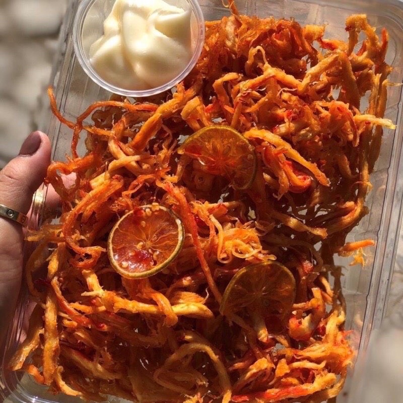 Mực xé sợi sốt tomyum - Ăn vặt Vitfood | BigBuy360 - bigbuy360.vn