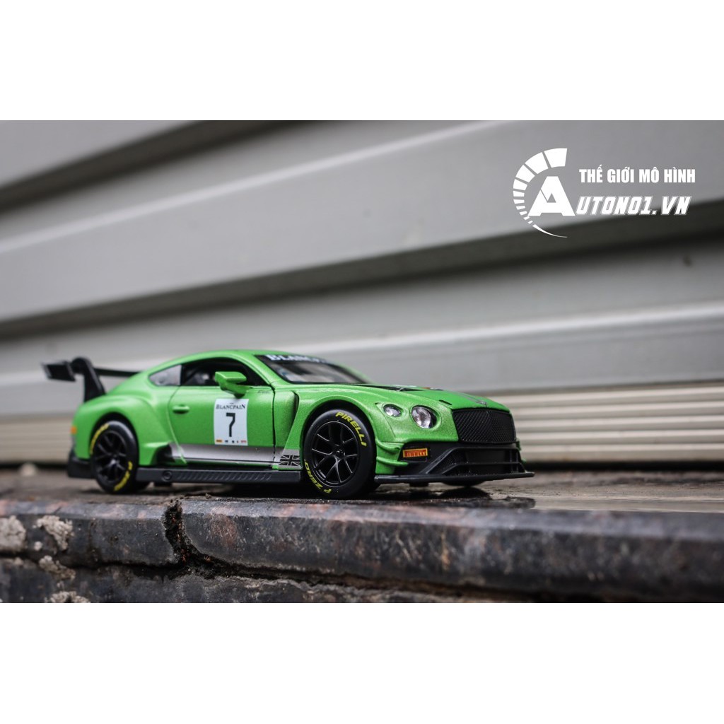 MÔ HÌNH XE Ô TÔ BENTLEY CONTINENTAL GT3 GREEN 1:32 DTM CÓ HỘP 7169