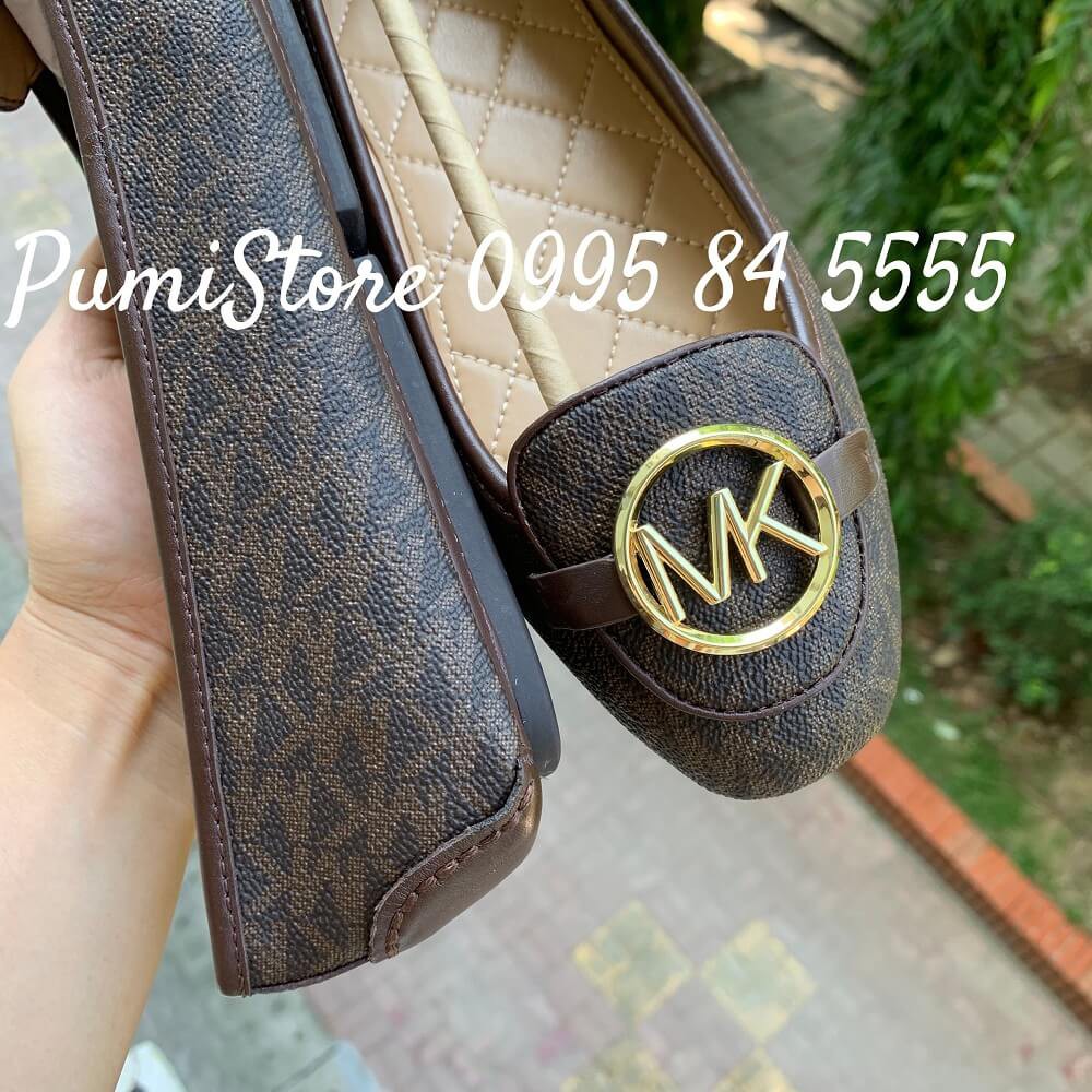 Giày Michael Kors Lillie Brown Logo