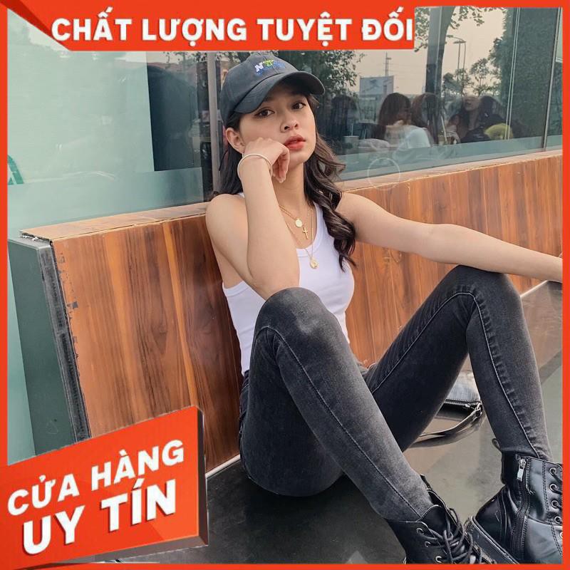 QUẦN JEANS ÔM basic LƯNG SIÊU CAO - hình thật trải sàn chính chủ