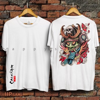 Áo Thun Nam Samurai Quỷ In Trực Tiếp Không Phai màu