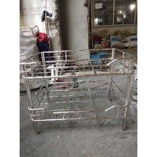 Kệ úp chén inox. kệ bếp iNox. kệ inox 2 tầng