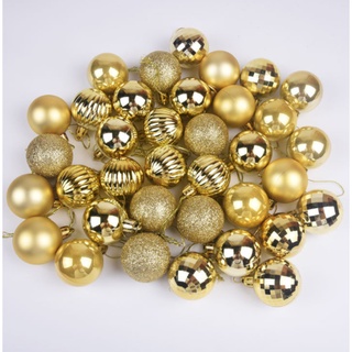 Hộp 6,12,18, 36 quả châu trang trí noel 4cm MẪU E19