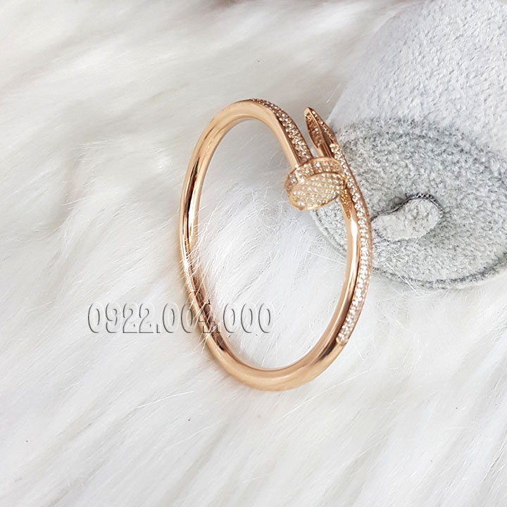 Vòng tay đinh uốn full đá có cả size nam và nữ VZ1818.