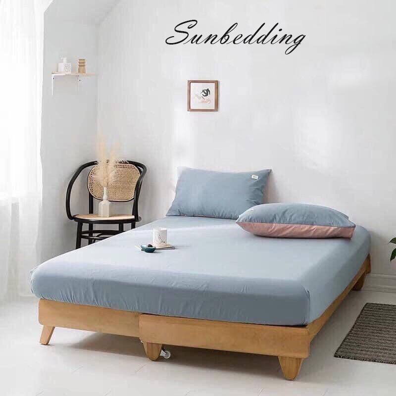 [ sale ] ga giường💗cotton tici mẫu trơn💗SUNNY BEDDING💗miễn phí bo chun và làm ga phủ theo yêu cầu