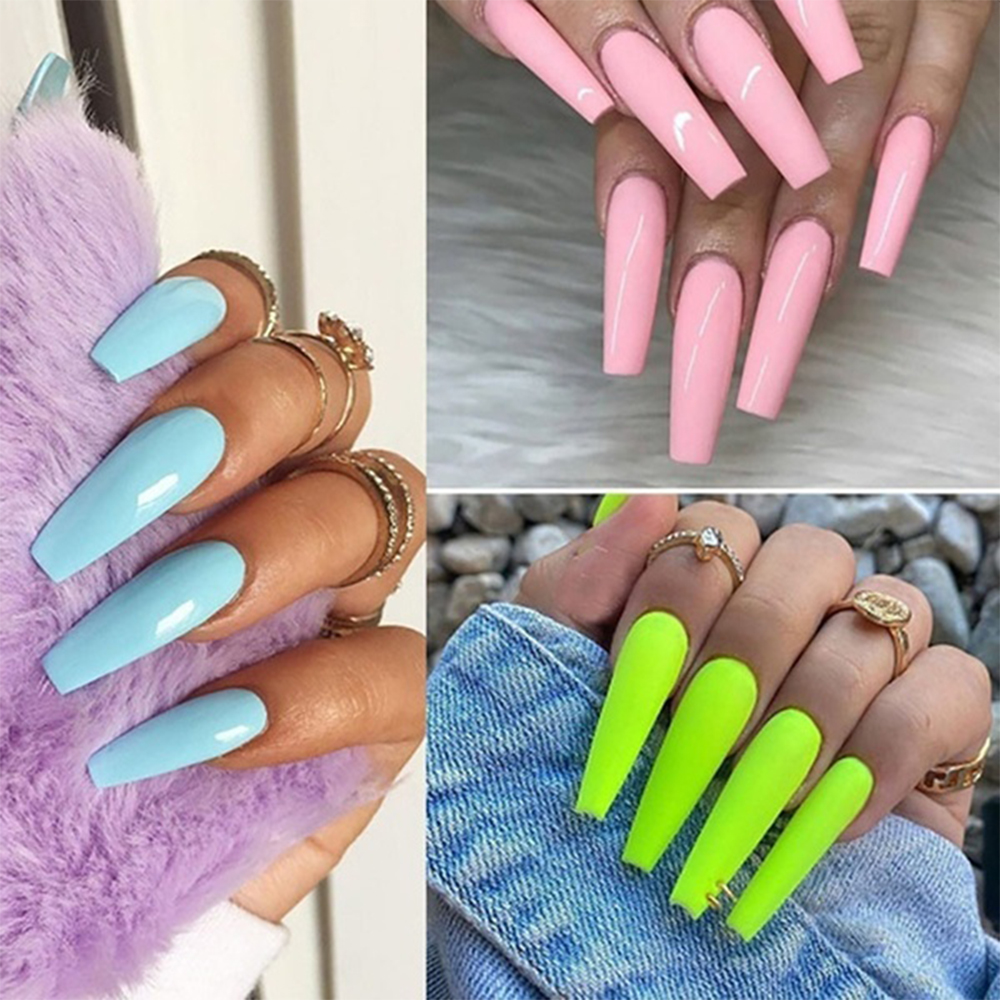 Bộ 100 Móng Tay Giả 10 Kích Cỡ Khác Nhau
