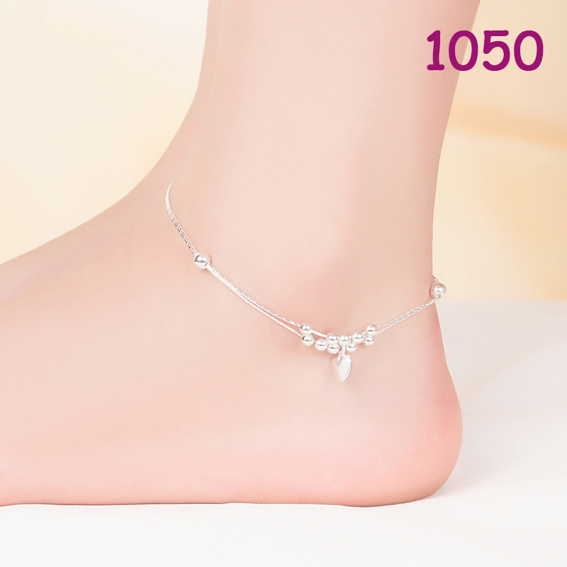 Lắc Chân Fashion Silver Anklet Women Bead Multilayer Foot Chain Jewelry Accessories Beach Summer Gift | WebRaoVat - webraovat.net.vn