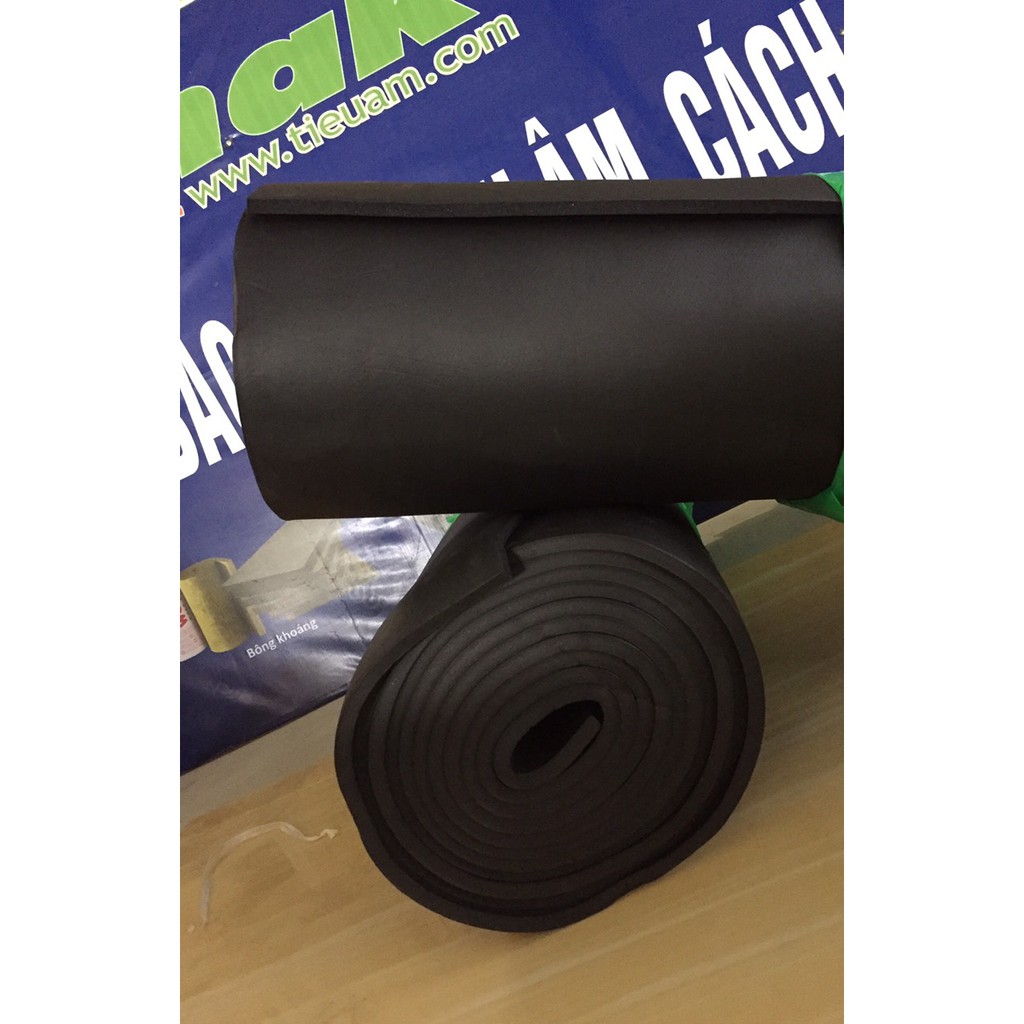 Cao su Xốp bọc bảo ôn dày 10mm 15mm 20mm Khổ 1m Black rubber foam