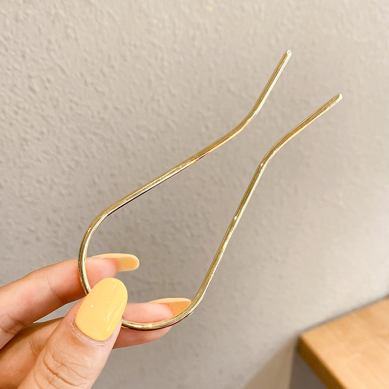 Trâm cài giữ búi tóc hình chữ U thiết kế đơn giản cá tính cho nữ