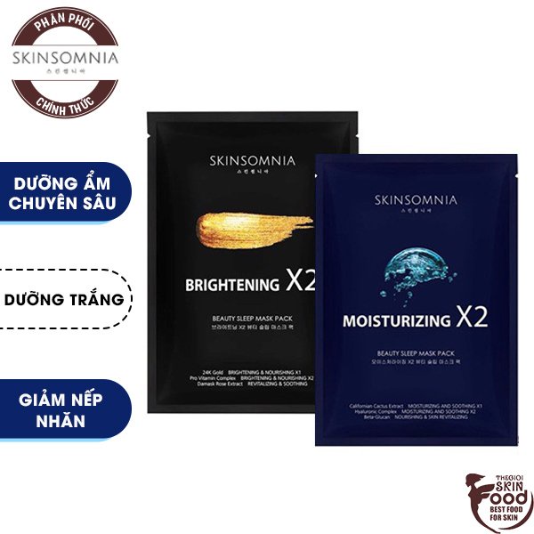 Mặt Nạ Phục Hồi, Dưỡng Ẩm, Dưỡng Trắng Da Skinsomnia X2 Beauty Sleep Mask Pack 30ml