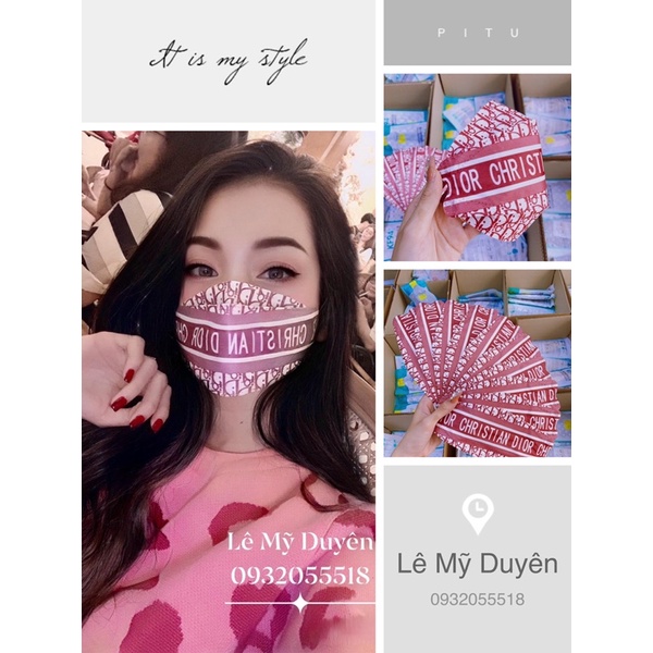 Khẩu Trang KF94 Hoạ Tiết Thương Hiệu Hàng Nhập Cao Cấp