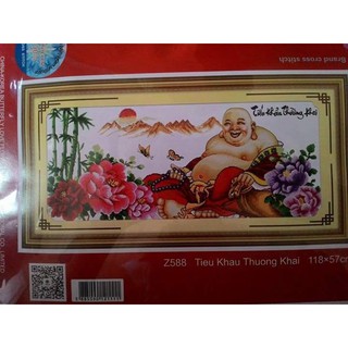 Tranh thêu phật di lạc Z588-118*57cm