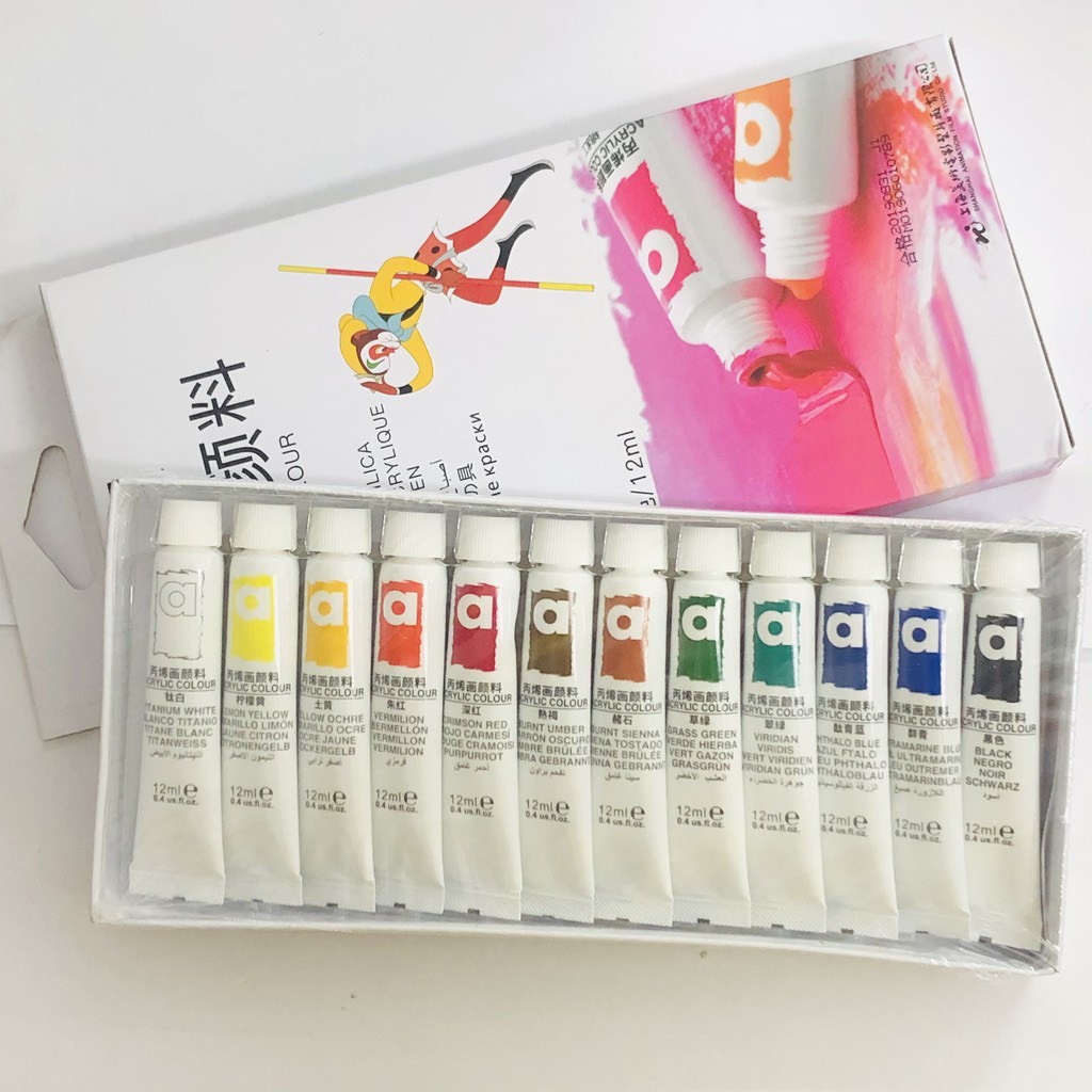 Sét Bột Vẽ Cọ Bản Newton 12 Màu Chuẩn Đẹp bột vẽ cọ bản 12 màu chuẩn đẹp , dễ vẽ toàn màu hot hít , màu vẽ chuẩn lên màu