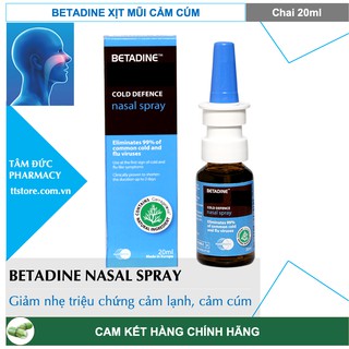 BETADINE Cold Defence Nasal Spray - Dung dịch xịt mũi ngừa cảm cúm cho người lớn (betadin)