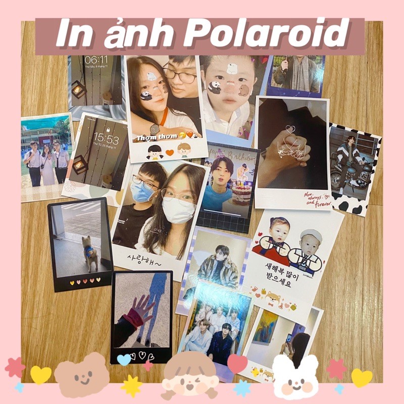 In Ảnh Theo Yêu Cầu Polaroid (có thể chọn khung)