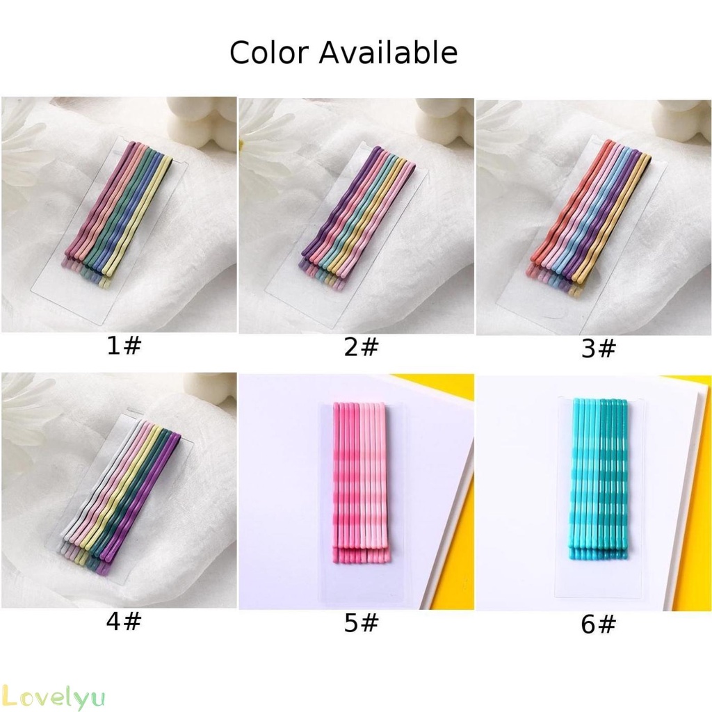 Set 10 Kẹp Tóc Mái Màu Sắc Ngọt Ngào Phong Cách Retro