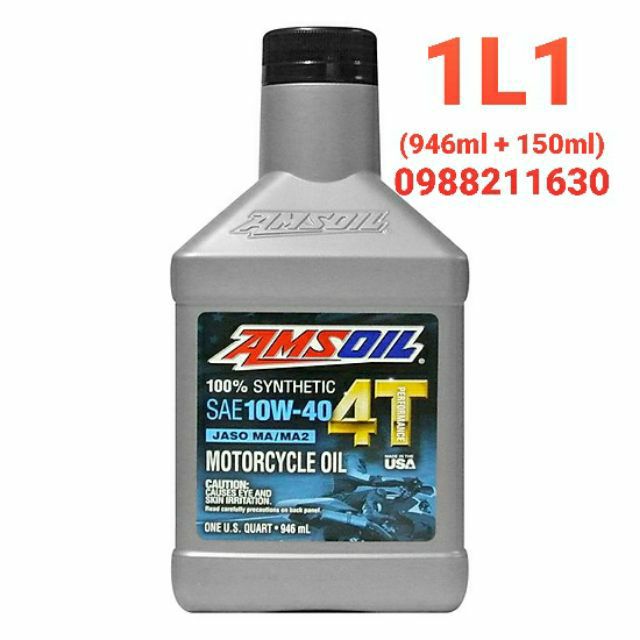 Dầu nhớt cao cấp Amsoil 4T 10W40 1L1