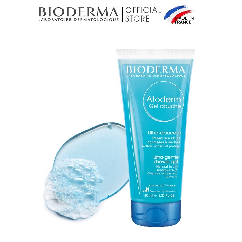 Gel Tắm Bioderma Atoderm Gel Douche Dịu Nhẹ Cho Da Thường & Khô Nhạy Cảm 100ml 500ml