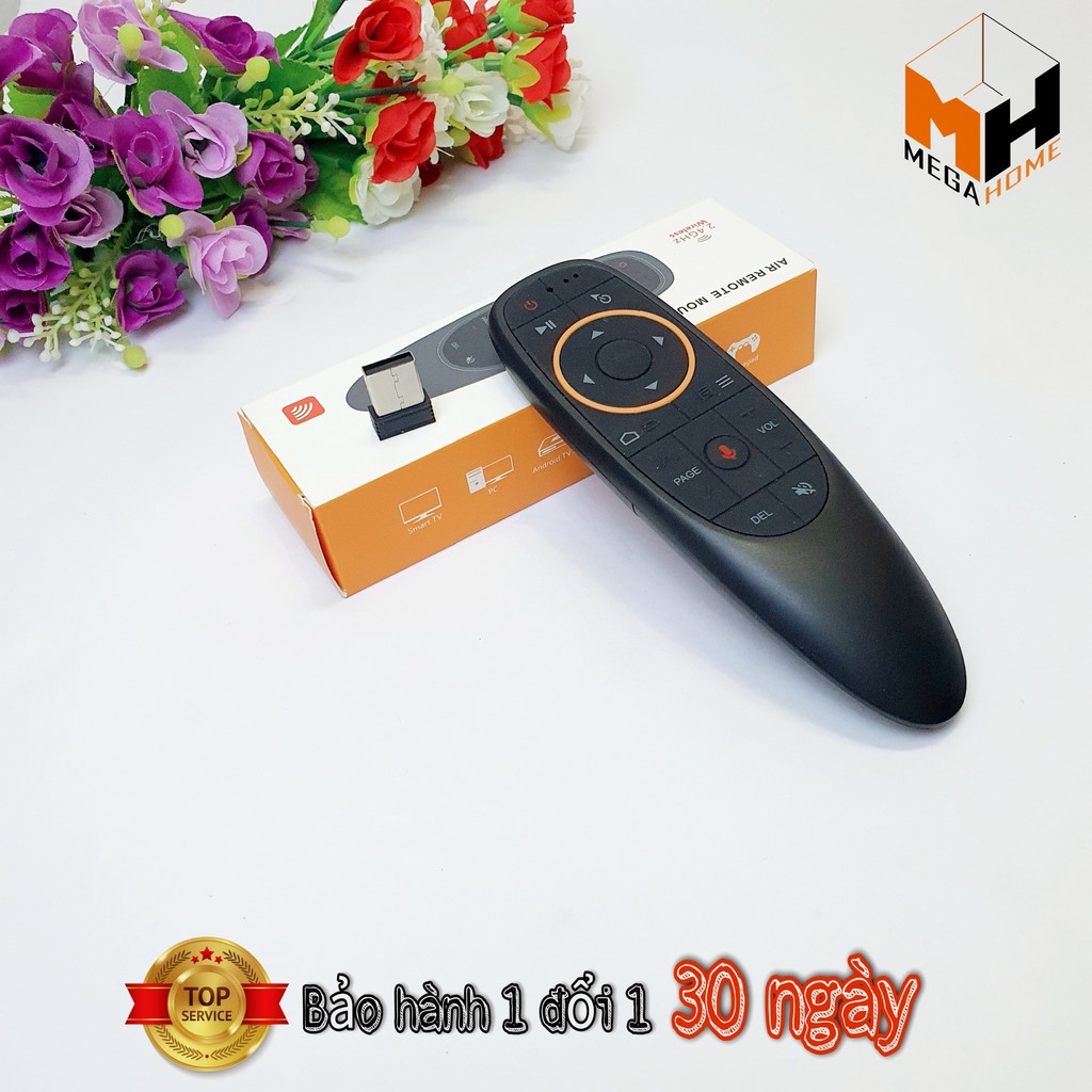 Điều khiển chuột bay tích hợp giọng nói G10S, dùng cho đầu Android tivi box, Android tivi, học lệnh từ điều khiển bất kì