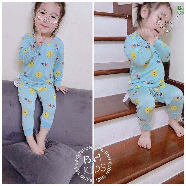 Bộ Dài Tay Thun Lạnh MINKY MOM In Hình Động Vật Dễ Thương Cho Bé Trai, Bé Gái 0 1 2 3 4 5 6 Tuổi, Đồ Bộ Trẻ Em SP004