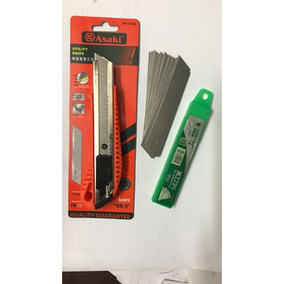 COMBO DAO RỌC GIẤY ASAKI 8746 VÀ LƯỠI DAO RỌC GIẤY BERRYLION