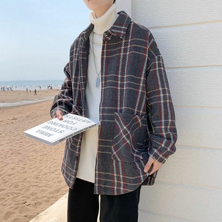 Áo Khoác Dạ Kẻ Dọc Unisex