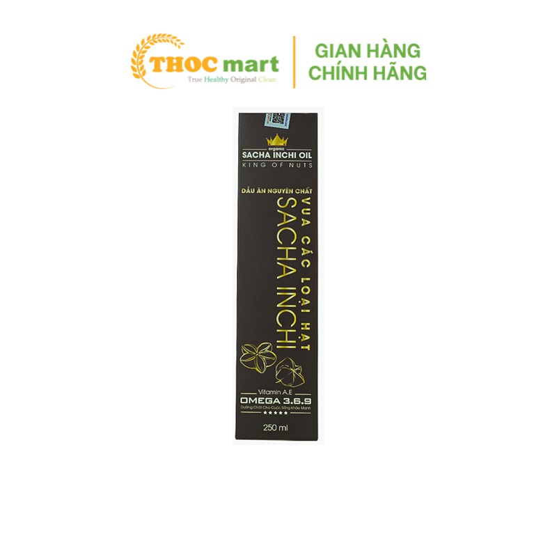 [ THOCmart.vn ] Dầu Sachi (Sacha Inchi) King Of Nuts Organic dầu ăn nguyên chất tự nhiên giàu Omega 3.6.9 chai 250ml