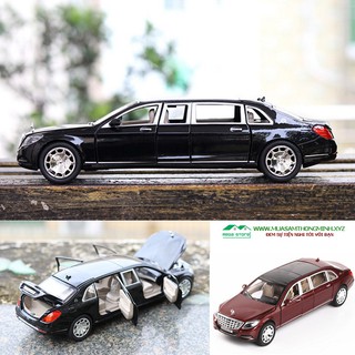 Xe Maybach Benz S600 mô hình phiên bản kéo dài, bằng kim loại - Tỷ lệ  1:24