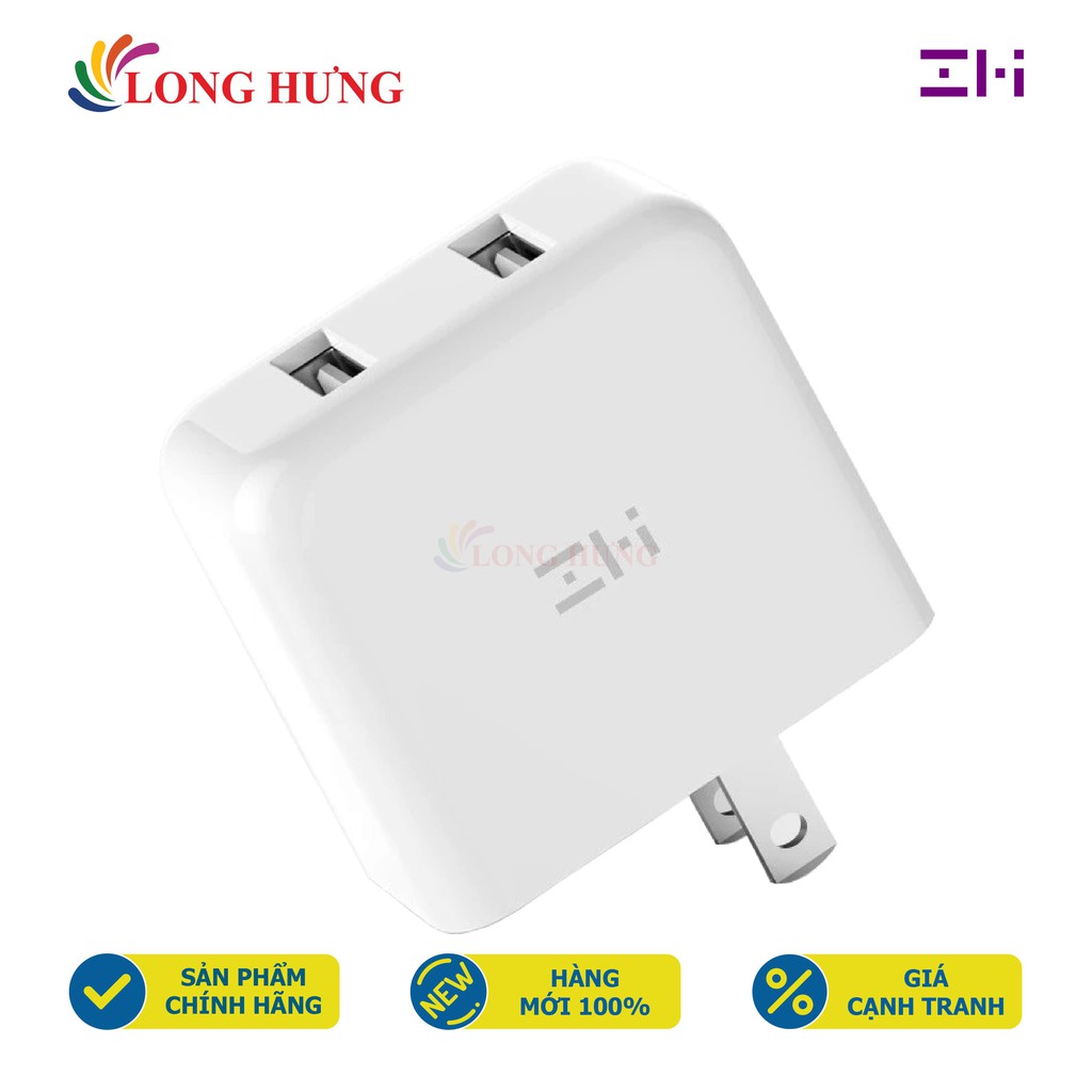 Cốc sạc ZMI 2USB QC3.0 18W HA622 - Hàng chính hãng - Cổng ra 2 USB, sạc nhanh 18W, dòng điện ổn định