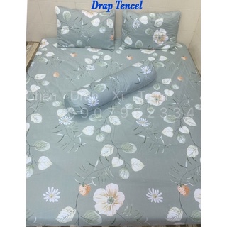 BỘ DRAP VẢI TENCEL SIÊU MỀM MÁT 1m6x2m (inbox chọn mẫu)