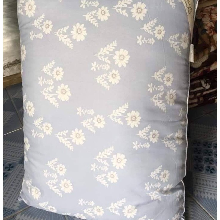 [ 02 cái ] gối bông cotton hoa trà 65cm x 45cm - 01 cặp ruột gối bông cao cấp