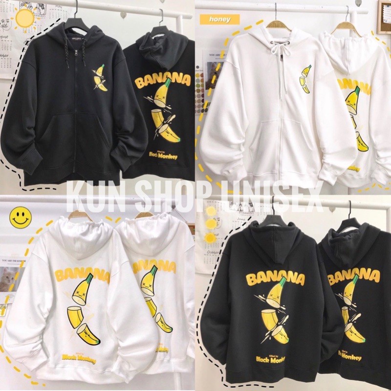 ÁO KHOÁC DÂY KÉO BANANA nam nữ