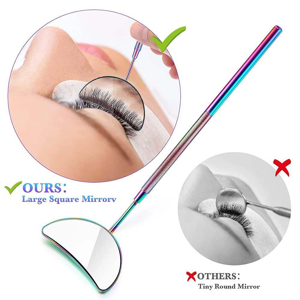 OCEANMAP Gương Trang Điểm Lông Mi Tay Cầm Dài Đa Năng Tiện Dụng
