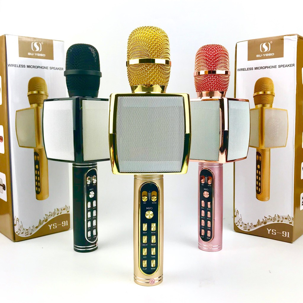 Micro Kèm Loa Mic Karaoke Micro Karaoke YS91 Kiểu Dáng Đẹp Công Nghệ Lọc Loại Bỏ Tạp Âm Khả Năng Bắt Và Hút Micro Tốt