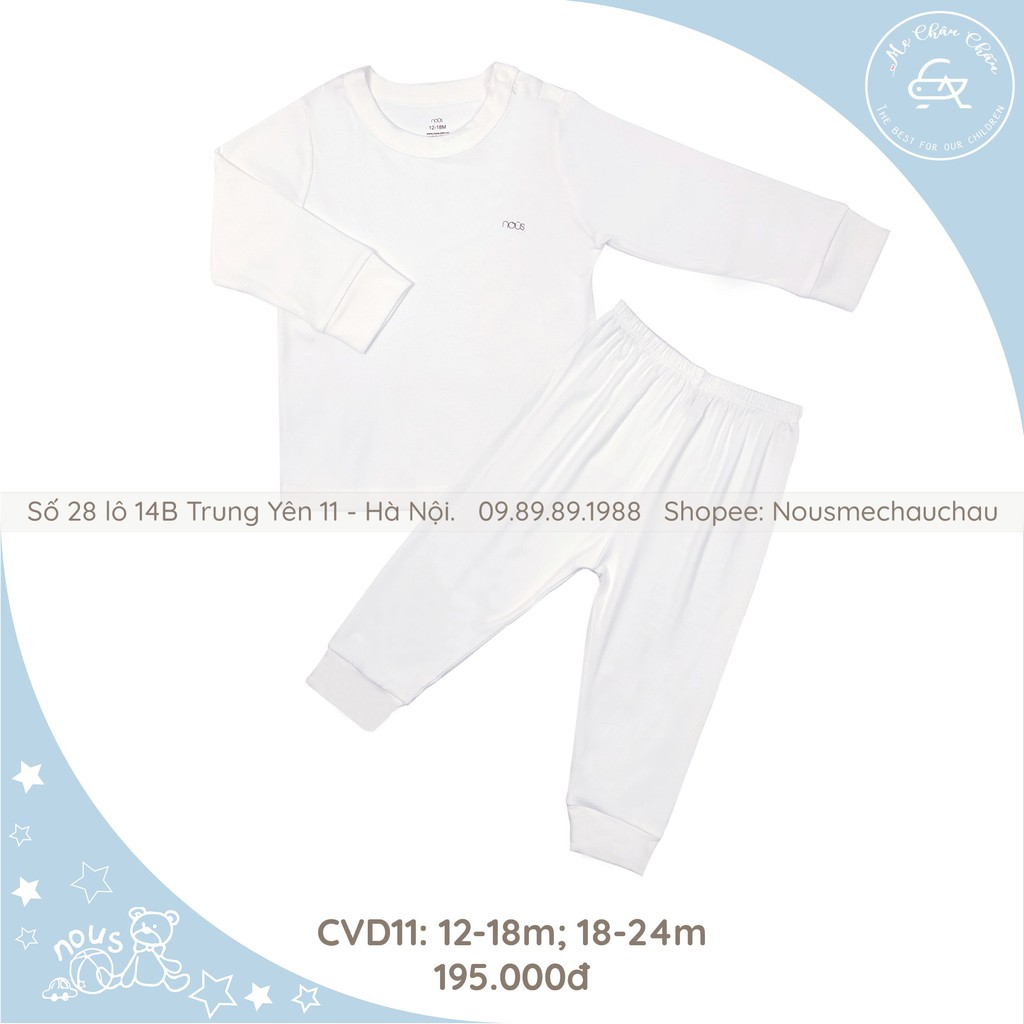 Bộ Cài Vai Dài Các Màu NOUS [Cho Bé Từ 12 Tháng đến 24 Tháng)
