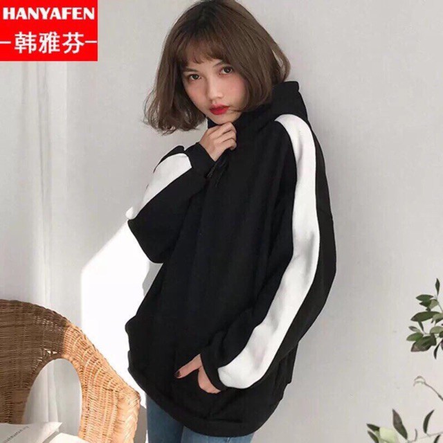 Áo khoác hoodie 1 sọc tay lớn